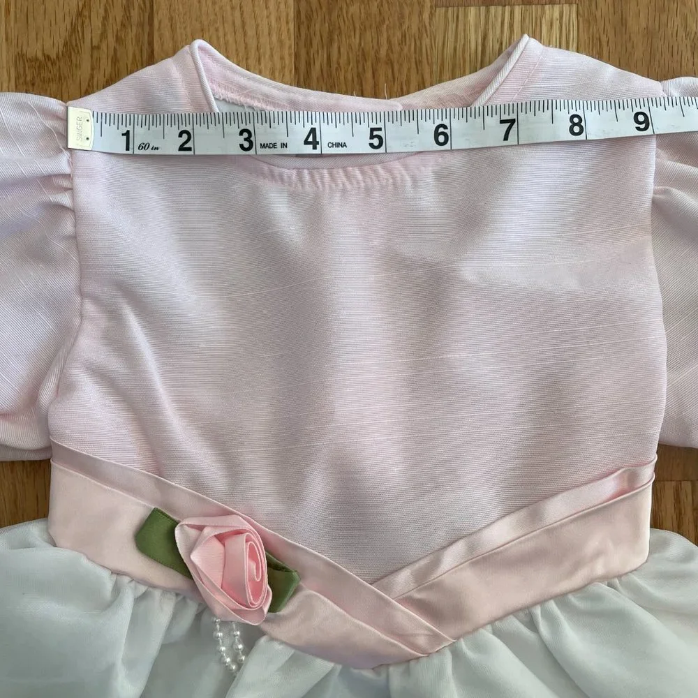 DRESSOLUTIONS Girls Pink and White Dress
